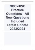 NBC-HWC Practice Questions - All New Questions Included  Latest Update 2023/2024