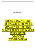 Nr 222 exam 1 test preparation newest 2022 2023 detail and complete solution with resources 2023 update a