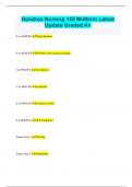 Hondros Nursing 155 Midterm Latest Update Graded A+