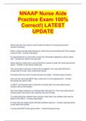 NNAAP Nurse Aide Practice Exam 100% Correct!| LATEST UPDATE