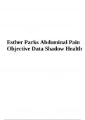 Esther Parks Abdominal Pain Objective Data Shadow Health (2023/2024)