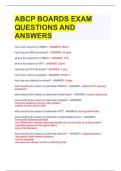 ABCP BOARDS EXAM QUESTIONS AND ANSWERS