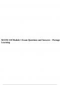 MATH 110 Module 1 Exam Questions and Answers, MATH 110 Module 3 Exam Questions and Answers  & MATH 110 Module 3 Problem Set 1-3 Answers Portage Learning.