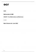 ocr A Level Mathematics B MEI (H640-01) Mark Scheme June2022