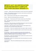 MPOETC ACT 120 CERTIFICATION EXAM REVIEW QUESTIONS WITH COMPLETE SOLUTION | GRADED A+ (2023/2024)