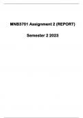 MNB3701 ASSIGNMENT 2 SEMESTER 2 2023