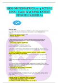 HESI OB PEDIATRICS 2023 ACTUAL FINAL Exam Test BANK LATEST UPDATE GRADED A+