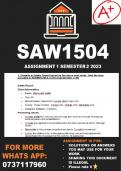 SAW1504 Assignment 1 Semester 2 2023 (ANSWERS)
