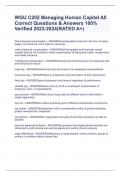 WGU C202 Managing Human Capital All Correct Questions & Answers 100% Verified 2023-2024(RATED A+)