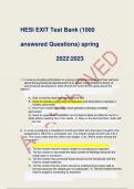 HESI EXIT Test Bank (1000  answered Questions)  20222023