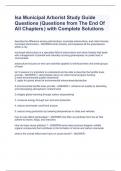 Isa Municipal Arborist Study Guide Questions (Questions from The End Of All Chapters.) with Complete Solutions