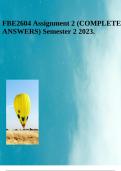 FBE2604 Assignment 2 (COMPLETE ANSWERS) Semester 2 2023