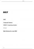 ocr AS Level Computer Science (H046/01) June2022 Mark Scheme