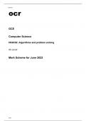 ocr AS Level Computer Science (H046/02) June2022 Mark Scheme