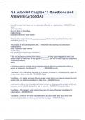 ISA Arborist Chapter 13 Questions and Answers (Graded A)