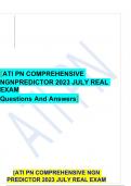 [ATI PN COMPREHENSIVE NGN PREDICTOR 2024/2025 JULY REAL EXAM Questions And Answers A+ GRADE]