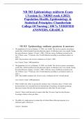 NR 503 Epidemiology midterm Exam ( Version 1) / NR503 week 4 2023: Population Health, Epidemiology & Statistical Principles: Chamberlain College Of Nursing | 100 % VERIFIED ANSWERS, GRADE A