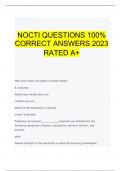 NOCTI QUESTIONS 100% CORRECT ANSWERS 2023 RATED A+