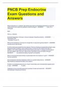 PNCB Prep Endocrine Exam Questions and Answers 