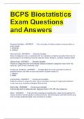 BCPS Biostatistics Exam Questions and Answers 