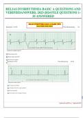 Complete RELIAS DYSRHYTHMIA BASIC A QUESTIONS AND VERIFIED ANSWERS, 2023-2024 FILE QUESTIONS 1-35 ANSWERED