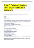 EMCC Criminal Justice Test 2 Questions and Answers 