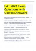 LAT 2023 Exam Questions with Correct Answers 