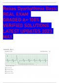 Relias Dysrhythmia Basic A REAL EXAM  GRADED A+ 100% VERIFIED SOLUTIONS  LATEST UPDATES 2023 MAY.