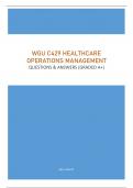 WGU C429 HEALTHCARE OPERATIONS MANAGEMENT EXAM | QUESTIONS & ANSWERS (GRADED A+) | BEST UPDATE 2023