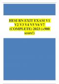 HESI RN EXIT EXAM V1 2023 (+900 score!)