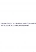 ATI PHARMACOLOGY 2019 PROCTORED FINAL EXAM STUDY GUIDE QUESTIONS AND ANSWERS.