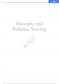 MATERNITY AND PEDIATRIC NURSING TEST BANK