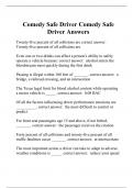 Comedy Safe Driver Comedy Safe Driver Answers