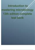 Test Bank for Introduction to mastering microbiology 13th edition Update with complete chapters 