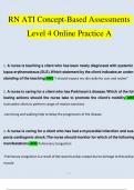 RN ATI Concept-Based Assessments Level 4 Online Practice A Questions and Answers 2023 - 2024 (Verified Answers)