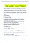 Pharm II Exam 3 - Antiarrhythmic Drugs Exam Questions & Answers (Graded A+)