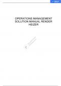 OPERATIONS MANAGEMENT SOLUTION MANUAL RENDER HEIZER