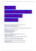 USPS SSA  Exam QUESTIONS AND  VERIFIED 100%  SOLUTIONS