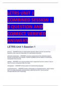 LETRS UNIT 1  COMBINED SESSION 1- 8 QUESTION AND  CORRECT VERIFIED  ANSWERS