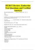 HURST Review: Endocrine Test Questions and Verified Answers