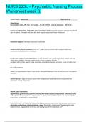 NURS 223L - Psychiatric Nursing Process Worksheet Week 3.