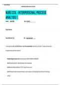 NURS 223L - INTERPERSONAL PROCESS ANALYSIS 1.