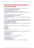 EMT Final Practice Fisdap Questions and Answers 2023