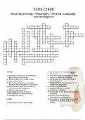 Extra Credit Crossword psy2012 