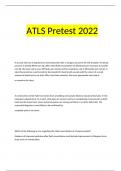 ATLS Pretest questions and answers} Latest 2023 - 2024 100% correct answers