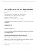 Burns Pediatric Nursing Final Study Guide Correct 100%