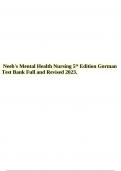 Neeb's Mental Health Nursing 5th Edition Gorman Test Bank Full and Revised 2023