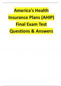 AHIP Final Exam Test Questions & Answers ( Latest 2023 / 2024 )