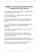 IBHRE practice exam #1 Questions With Complete Solutions