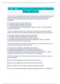 Ch. 28 - Obstructive Pulmonary Disease Exam 2023 A+